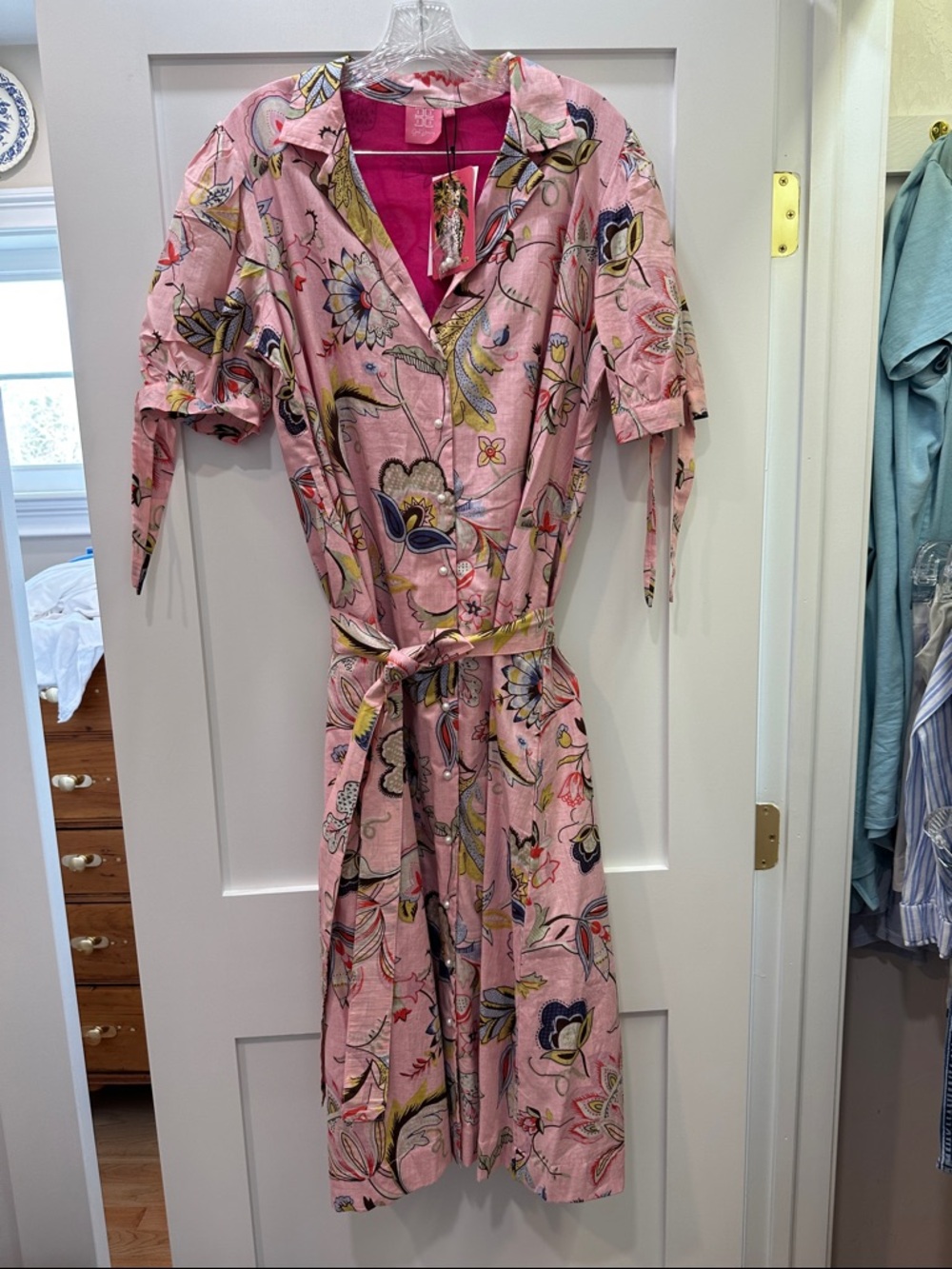 Trina Turk Pink Floral Midi Dress